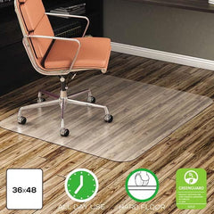 Chair Mats; Style: Straight Edge; Shape: Rectangle; For Floor Type: Hard Floor; Width (Inch): 36 in; Length (Inch): 48 in; Lip Cutout Size: No Lip; Edge Type: Straight Edge; Overall Length: 48 in; Overall Width: 36 in