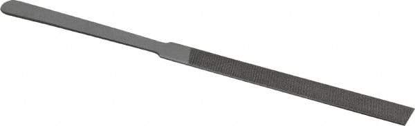 Nicholson - 5-1/4" Long, Flat American-Pattern File - Double Cut, 0.44" Overall Thickness, Handle - Best Tool & Supply