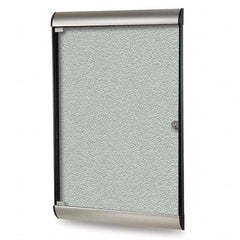 Ghent - Cork Bulletin Boards Style: Enclosed Bulletin Board Color: Silver - Best Tool & Supply