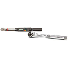 Torque Wrenches; Type: Electronic; Torque Measurement Type: Foot Pound; Minimum Torque (Ft/Lb): 5.00; Minimum Torque (Nm): 2.000; Maximum Torque (Nm): 75.000; Overall Length (Inch): 16-1/2; Overall Length (Decimal Inch): 16.5000; Head Type: Angle; Head Sh