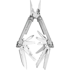 Leatherman - 21 Piece Multi-Tool - Silver, 7" OAL, 4" Closed Length - Best Tool & Supply