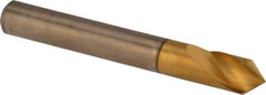 M.A. Ford - 1/4" Head Diam, 1/4" Shank Diam, 1 Flute 82° High Speed Steel Countersink - TiN Finish, 2" OAL - Best Tool & Supply