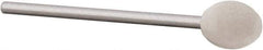 Value Collection - 5/16" Diam, 3/32" Shank Diam, Ball Shaped Mounted Bob - Hard Density, 3/8" Head Length, 2" Shank Length, Wool Felt - Best Tool & Supply