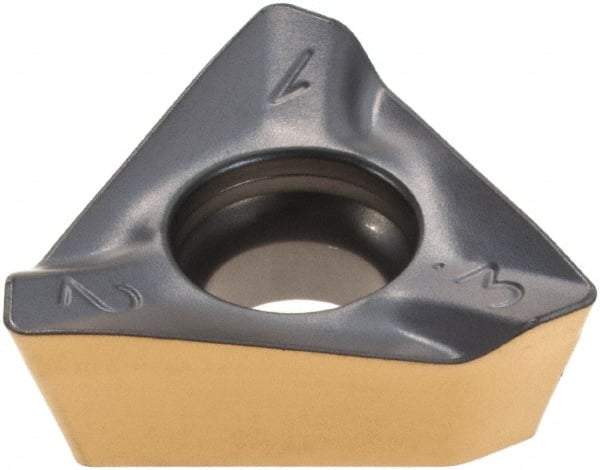 Iscar - HM390 TDKT1505 Grade IC830 Carbide Milling Insert - TiAlN/TiN Finish, 0.2303" Thick, 0.449" Inscribed Circle, 0.8mm Corner Radius - Best Tool & Supply