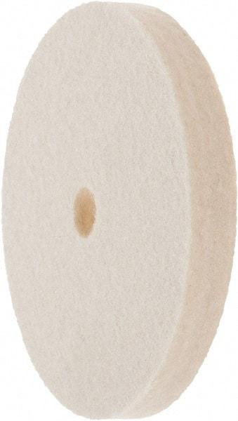 Value Collection - 4" Diam x 1/2" Thick Unmounted Buffing Wheel - 1 Ply, Polishing Wheel, 1/2" Arbor Hole, Soft Density - Best Tool & Supply