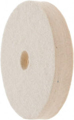 Value Collection - 3" Diam x 1/2" Thick Unmounted Buffing Wheel - 1 Ply, Polishing Wheel, 1/2" Arbor Hole, Medium Density - Best Tool & Supply