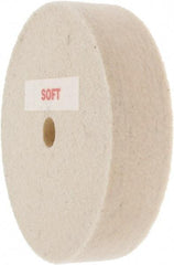 Value Collection - 4" Diam x 1" Thick Unmounted Buffing Wheel - 1 Ply, Polishing Wheel, 1/2" Arbor Hole, Medium Density - Best Tool & Supply