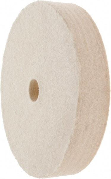 Value Collection - 4" Diam x 3/4" Thick Unmounted Buffing Wheel - 1 Ply, Polishing Wheel, 1/2" Arbor Hole, Hard Density - Best Tool & Supply