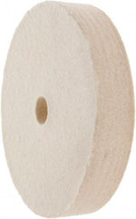 Value Collection - 4" Diam x 3/4" Thick Unmounted Buffing Wheel - 1 Ply, Polishing Wheel, 1/2" Arbor Hole, Hard Density - Best Tool & Supply