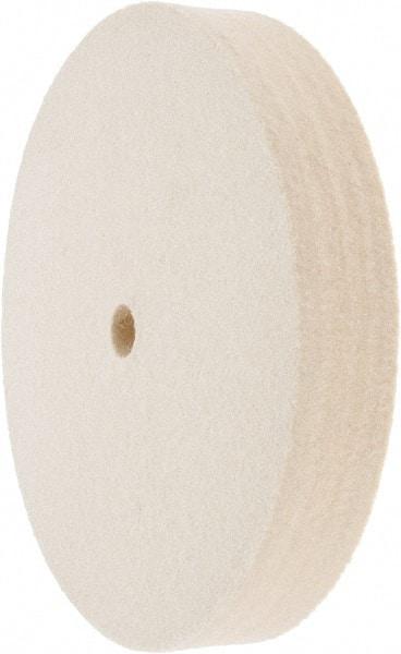 Value Collection - 6" Diam x 1" Thick Unmounted Buffing Wheel - 1 Ply, Polishing Wheel, 1/2" Arbor Hole, Medium Density - Best Tool & Supply