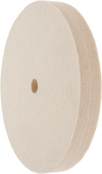 Value Collection - 6" Diam x 3/4" Thick Unmounted Buffing Wheel - 1 Ply, Polishing Wheel, 1/2" Arbor Hole, Hard Density - Best Tool & Supply