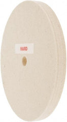 Value Collection - 6" Diam x 1/2" Thick Unmounted Buffing Wheel - 1 Ply, Polishing Wheel, 1/2" Arbor Hole, Hard Density - Best Tool & Supply