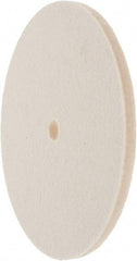 Value Collection - 6" Diam x 1/4" Thick Unmounted Buffing Wheel - 1 Ply, Polishing Wheel, 1/2" Arbor Hole, Hard Density - Best Tool & Supply