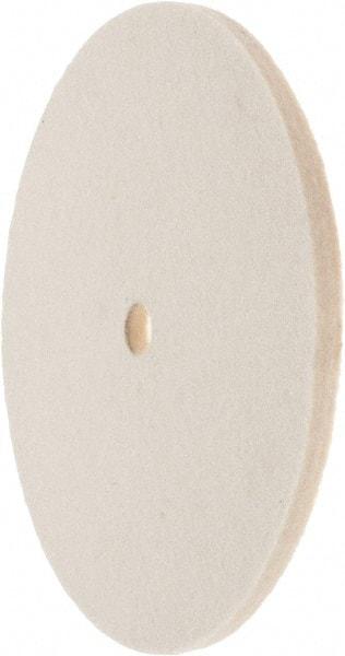 Value Collection - 6" Diam x 1/4" Thick Unmounted Buffing Wheel - 1 Ply, Polishing Wheel, 1/2" Arbor Hole, Medium Density - Best Tool & Supply