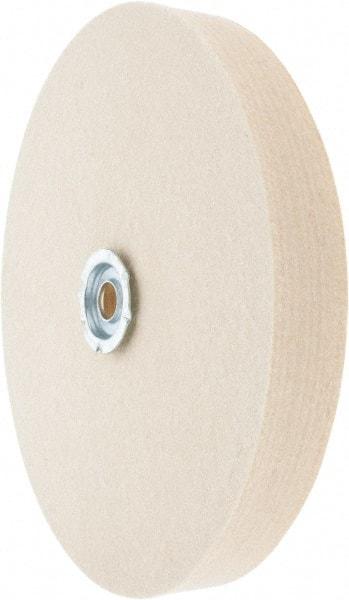 Value Collection - 8" Diam x 1" Thick Unmounted Buffing Wheel - 1 Ply, Polishing Wheel, 1" Arbor Hole, Medium Density - Best Tool & Supply