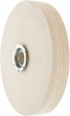 Value Collection - 6" Diam x 1" Thick Unmounted Buffing Wheel - 1 Ply, Polishing Wheel, 1" Arbor Hole, Hard Density - Best Tool & Supply