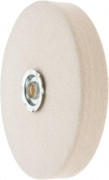 Value Collection - 6" Diam x 1" Thick Unmounted Buffing Wheel - 1 Ply, Polishing Wheel, 1" Arbor Hole, Medium Density - Best Tool & Supply