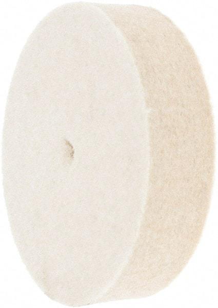 Made in USA - 2" Diam x 1/2" Thick Unmounted Buffing Wheel - 1 Ply, Polishing Wheel, 1/2" Arbor Hole, Hard Density - Best Tool & Supply