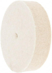 Made in USA - 2" Diam x 1/2" Thick Unmounted Buffing Wheel - 1 Ply, Polishing Wheel, 1/2" Arbor Hole, Hard Density - Best Tool & Supply