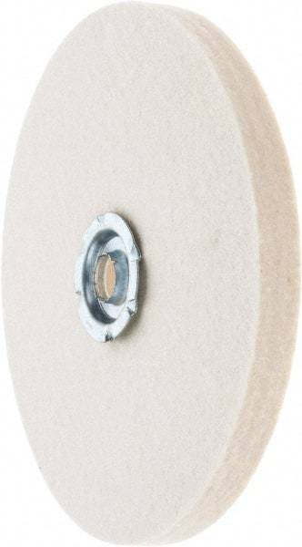 Value Collection - 6" Diam x 1/2" Thick Unmounted Buffing Wheel - 1 Ply, Polishing Wheel, 1" Arbor Hole, Soft Density - Best Tool & Supply