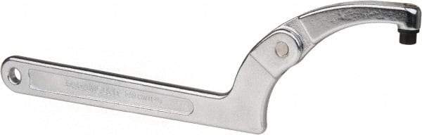 Paramount - 4-1/2" to 6-1/4" Capacity, Adjustable Pin Spanner Wrench - 12-1/8" OAL, 3/8" Hook Pin Height - Best Tool & Supply