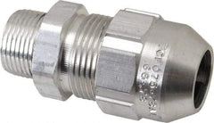 Thomas & Betts - 0.66 to 0.78" Cable Capacity, Class 1, Gas & Vapor Environments, Straight Strain Relief Cord Grip - 3/4 NPT Thread, Aluminum - Best Tool & Supply