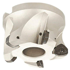 Iscar - 5 Inserts, 2.48" Cutter Diam, 0.079" Max Depth of Cut, Indexable High-Feed Face Mill - 0.866" Arbor Hole Diam, 0.409" Keyway Width, 1.575" High, FF FW Toolholder, FF WO.. Inserts, Series FeedMill - Best Tool & Supply