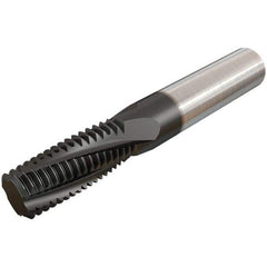 Iscar - G1-11 BSP, 0.6299" Cutting Diam, 4 Flute, Solid Carbide Helical Flute Thread Mill - Internal/External Thread, 1-1/2" LOC, 105mm OAL, 16mm Shank Diam - Best Tool & Supply