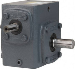 Boston Gear - 1 Centerline Distance, 10:1, 175 RPM Output, 0.44 Input Horsepower, 138 Lbs. Max Torque, Speed Reducer - Part No. 710-10-J, 3/8" Shaft Diam, Single Shaft Right, 2.31" High - Best Tool & Supply