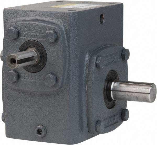 Boston Gear - 1-3/4 Centerline Distance, 50:1, 35 RPM Output, 0.44 Input Horsepower, 573 Lbs. Max Torque, Speed Reducer - Part No. 718-50-J, 5/8" Shaft Diam, Single Shaft Right, 3.81" High - Best Tool & Supply