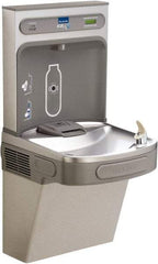 ELKAY - 8 GPH Cooling Capacity Barrier Free Wall Mounted Water Cooler & Fountain - Bottle Filling, 20 to 105 psi, 0.20 hp, Vinyl Clad Steel - Best Tool & Supply