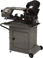 Jet - 5 x 6" Max Capacity, Manual Step Pulley Horizontal Bandsaw - 80, 120 & 200 SFPM Blade Speed, 115/230 Volts, 45 & 60°, 1 Phase - Best Tool & Supply