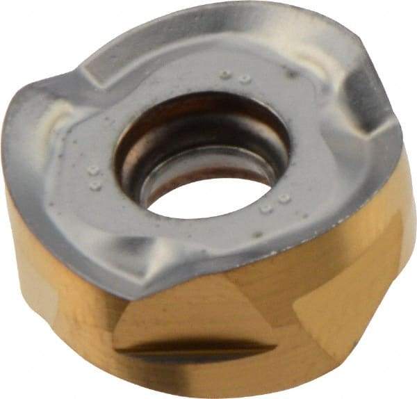 Iscar - H606 RXCU43 AXMP Grade IC330 Carbide Milling Insert - TiCN/TiN Finish, 0.236" Thick, 0.51" Inscribed Circle, 1/4" Corner Radius - Best Tool & Supply