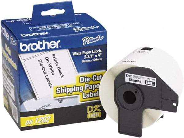 Brother - 3.91" Wide x 2-13/32" Long, White Paper Shipping Label - For Label Maker - Best Tool & Supply