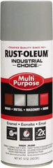 Rust-Oleum - ANSI 61 Light Gray, Gloss, Enamel Spray Paint - 15 to 25 Sq Ft per Can, 12 oz Container, Use on Multipurpose - Best Tool & Supply