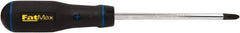 Stanley - #3, 11" OAL, Standard Phillips Screwdriver - 6" Blade Length, Round Shank, Ergonomic Handle - Best Tool & Supply