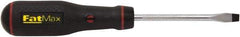 Stanley - 225mm OAL Standard Slotted Screwdriver - 100mm Blade Length, Round Shank, Ergonomic Handle - Best Tool & Supply