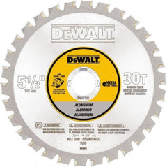 DeWALT - 5-1/2" Diam, 25/32" Arbor Hole Diam, 30 Tooth Wet & Dry Cut Saw Blade - Steel, Crosscutting Action, Standard Round Arbor - Best Tool & Supply