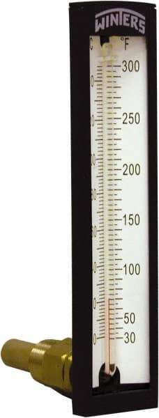 Winters - 30 to 300°F, Industrial Thermometer with Standard Thermowell - 2 Inch Immersion Length, 1-7/8 Inch Stem Length, 6 Inch Long, 1/2 Inch Thread - Best Tool & Supply