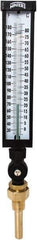 Winters - 30 to 180°F, Industrial Thermometer with Standard Thermowell - 3 Inch Immersion Length, 3-1/2 Inch Stem Length, 17 Inch Long, 3/4 Inch Thread - Best Tool & Supply