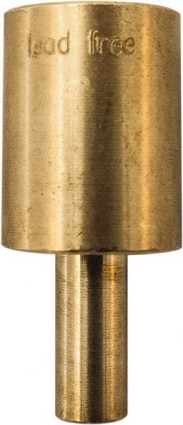 Winters - 2.01 Inch Overall Length, 3/4 Inch Thread, Brass Thermowell - 0.8 Inch Insertion Length - Best Tool & Supply