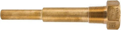 Winters - 6-3/4 Inch Overall Length, 3/4 Inch Thread, Brass Thermowell - 5 Inch Insertion Length - Best Tool & Supply