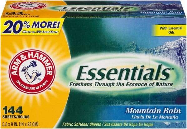 Arm & Hammer - 144 Sheet Box Dryer Sheets - Mountain Rain Scent - Best Tool & Supply