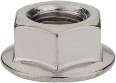 Monroe Engineering Products - 1/2-13 304 Steel Hex Flange Lock Nut - 3/4" Width Across Flats, 1/2" High - Best Tool & Supply