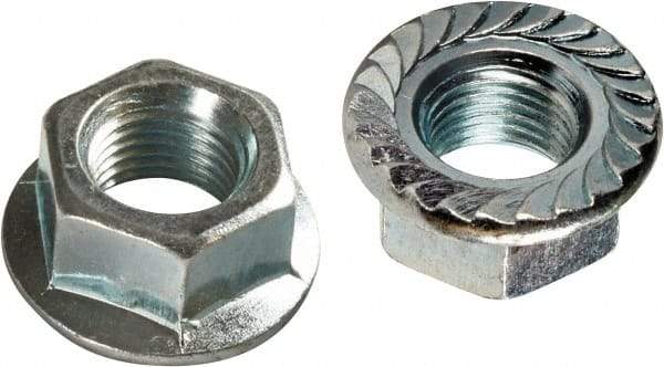 Monroe Engineering Products - M10x1.50 Grade 8 Steel Hex Flange Lock Nut - Zinc-Plated Finish - Best Tool & Supply