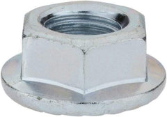 Monroe Engineering Products - 1/2-13 Grade 8 Steel Hex Flange Lock Nut - 3/4" Width Across Flats, 1/2" High, Zinc-Plated Finish - Best Tool & Supply