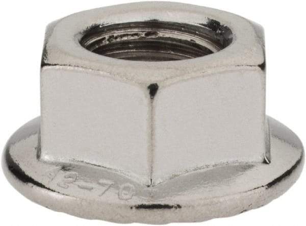 Monroe Engineering Products - M12x1.75 304 Steel Hex Flange Lock Nut - 12mm High - Best Tool & Supply