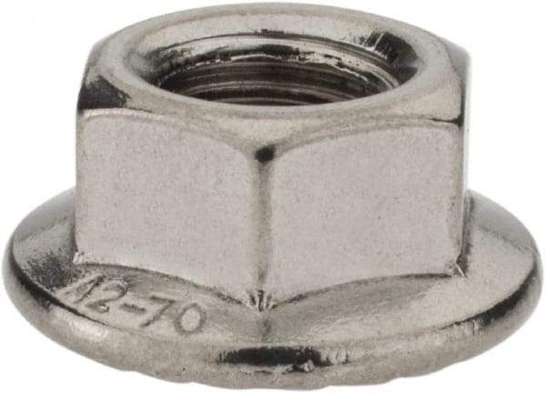 Monroe Engineering Products - M10x1.50 304 Steel Hex Flange Lock Nut - 10mm High - Best Tool & Supply