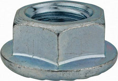 Monroe Engineering Products - 3/4-10 Grade 8 Steel Hex Flange Lock Nut - 1-1/8" Width Across Flats, 3/4" High, Zinc-Plated Finish - Best Tool & Supply