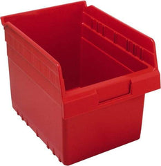 Quantum Storage - 11-5/8" Deep, Red Polypropylene Hopper Shelf Bin - 8" High x 8-3/8" Wide x 11-5/8" Long - Best Tool & Supply